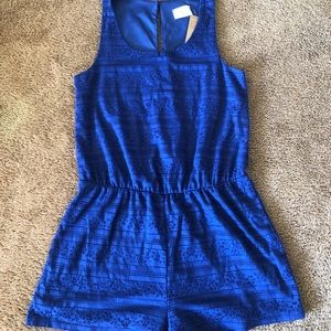 Francesca’s navy crochet romper NWT!